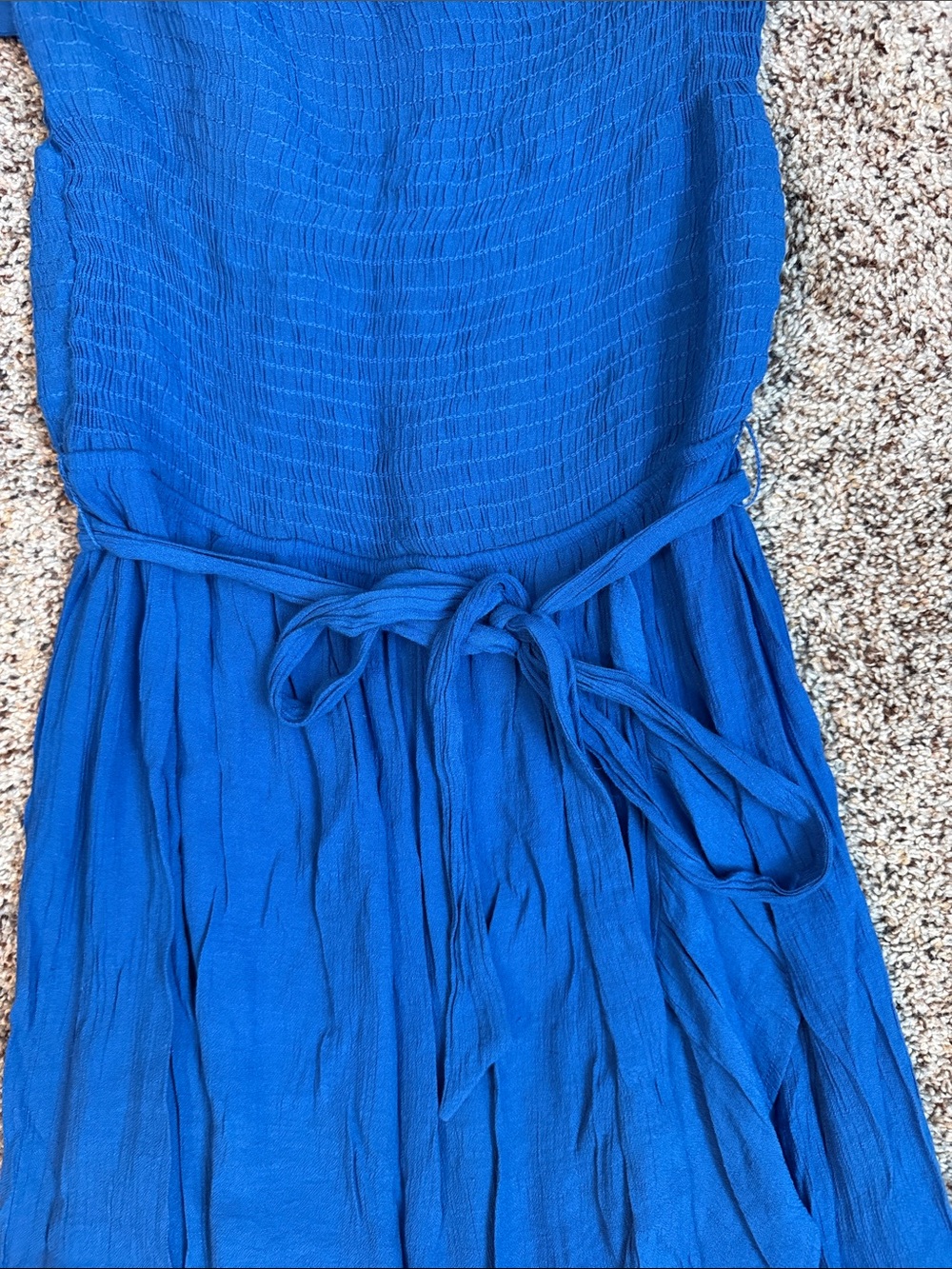 VENUS Cobalt Blue Maxi Dress with Tie Waist - Picture 3 of 5